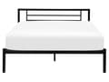 Miniatyrbillede 4 af 9: Sort metalseng med stel 160 x 200 cm lav sengegavl moderne design
