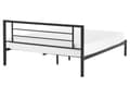 Miniatyrbillede 6 af 9: Sort metalseng med stel 160 x 200 cm lav sengegavl moderne design