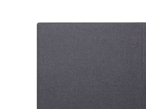 Seng Grå Polyester i Poppeltræ med Sort Pulverlakeret Metalben 160 x 200 cm Dobbelt Stødabsorberende Lamelbund Dupper Soveværelse Indretning