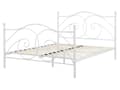 Miniatyrbillede 6 af 8: Dobbeltseng Hvidt Stel 160 x 200 cm Dekorativ Metalseng med Lamelbund Fransk Design Skandinavisk Minimalistisk Pigeværelse Indretning Tilbehør
