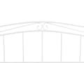 Miniatyrbillede 9 af 10: Hvid metalseng 90/180 x 200 cm med ramme og en ekstra moderne seng