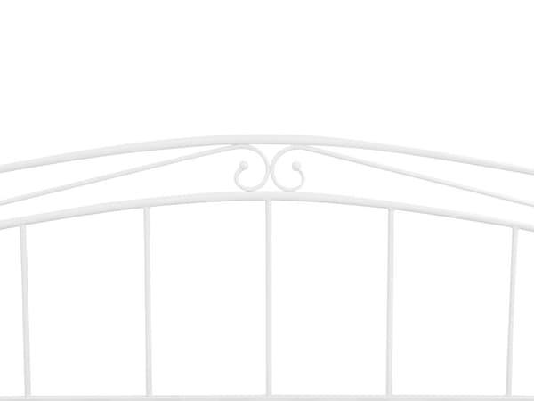 Hvid metalseng 90/180 x 200 cm med ramme og en ekstra moderne seng
