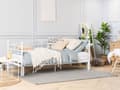 Miniatyrbillede 2 af 10: Hvid metalseng 90/180 x 200 cm med ramme og en ekstra moderne seng