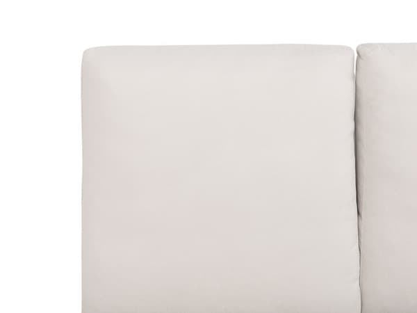 Parisänky vaalea beige 140 x 200 cm chenilleverhoilu sälepohja pehmustettu pääty