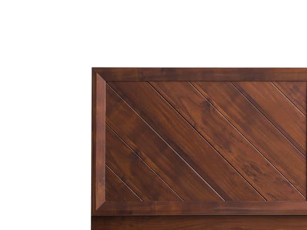 Parisänky tumma puu lastulevy kumipuu 140 x 200 cm sälepohja rustiikkinen moderni tyyli
