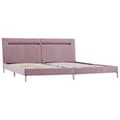 Miniatyrbillede 3 af 10: vidaXL sengestel med LED 180 x 200 cm stof pink change1