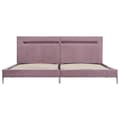 Miniatyrbillede 4 af 10: vidaXL sengestel med LED 180 x 200 cm stof pink change1