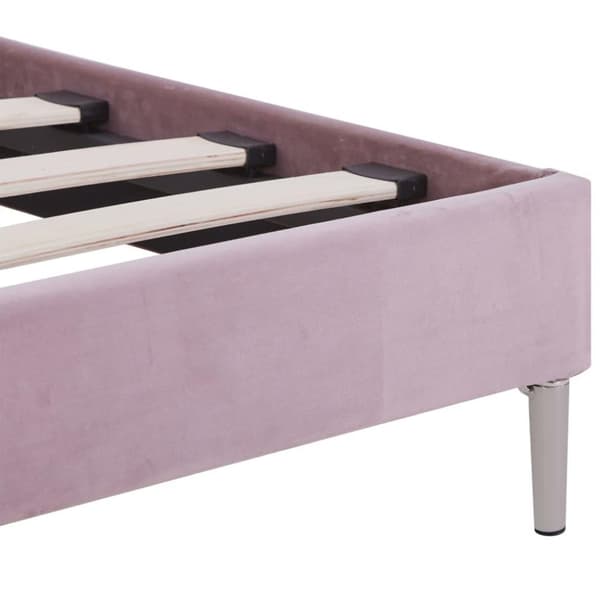 vidaXL sengestel med LED 180 x 200 cm stof pink change1