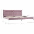 Miniatyrbillede 9 af 10: vidaXL sengestel med LED 180 x 200 cm stof pink change1