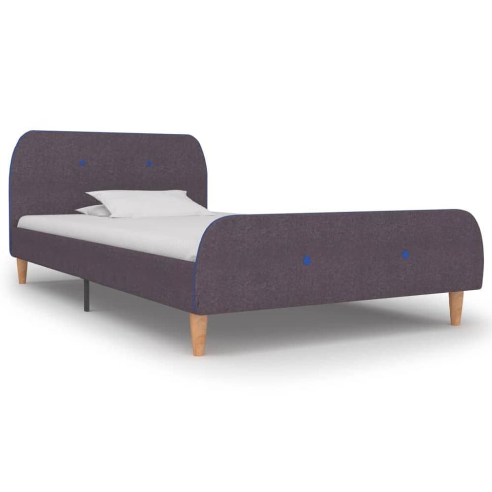 vidaXL Sängram taupe tyg 90x200 cm