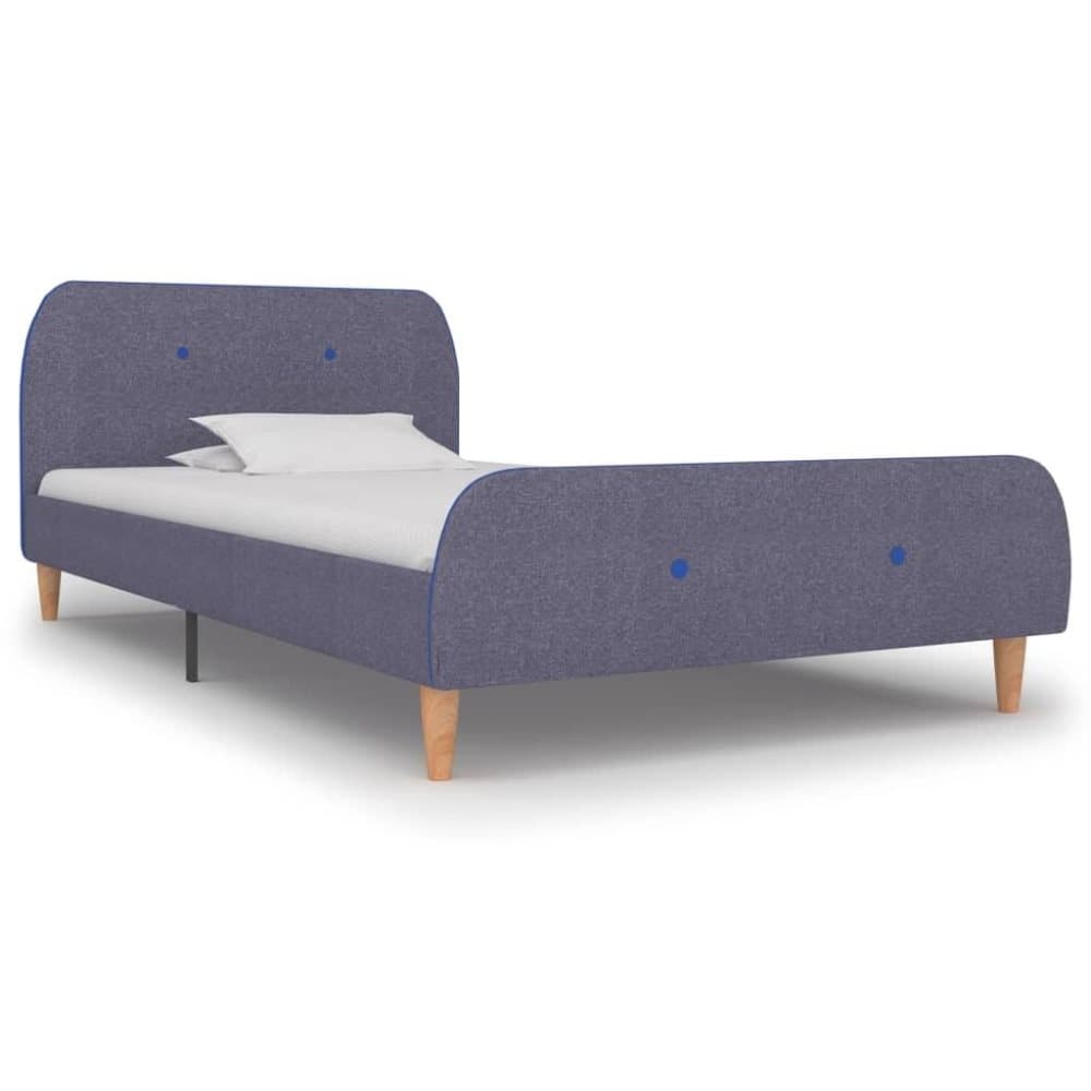 vidaXL Sängram ljusgrå tyg 90x200 cm