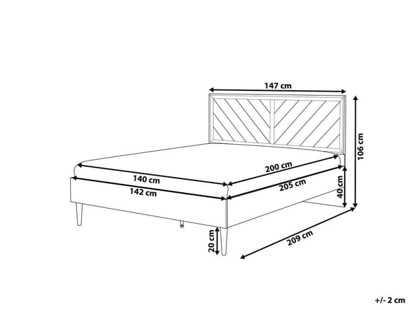 Seng med Ramme Mørkt Træ 140 x 200 cm Høj Sengegavl Rustikt Rammedesign