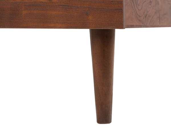 Seng med Ramme Mørkt Træ 140 x 200 cm Høj Sengegavl Rustikt Rammedesign