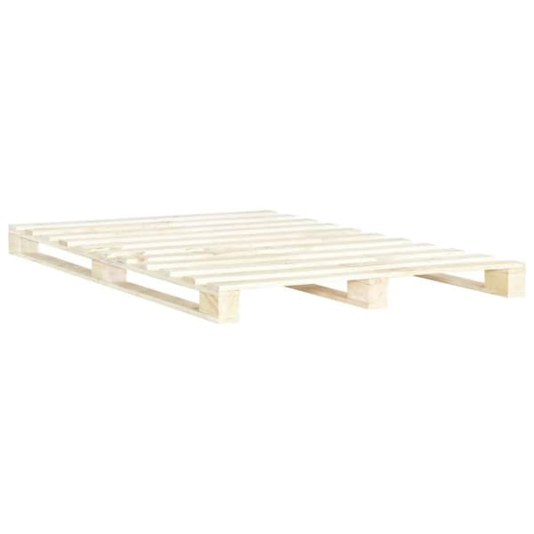 vidaXL Pallesengestel 140x200 cm massivt fyrretræ