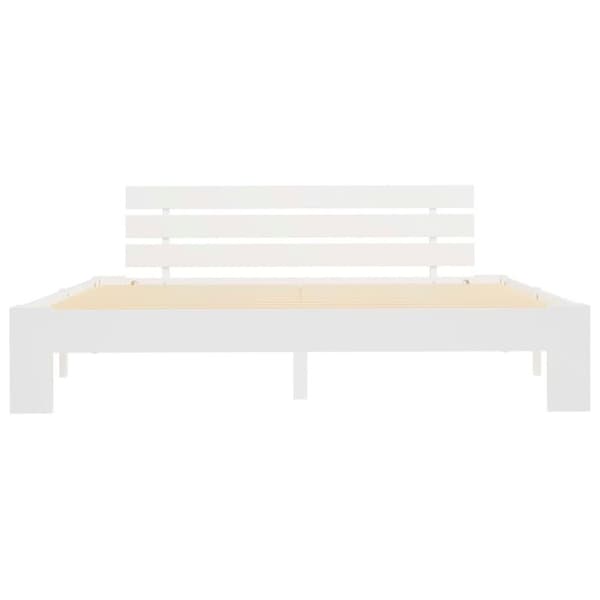 vidaXL Seng/Sengeramme med hodegavl hvit 180x200 cm heltre furu change1