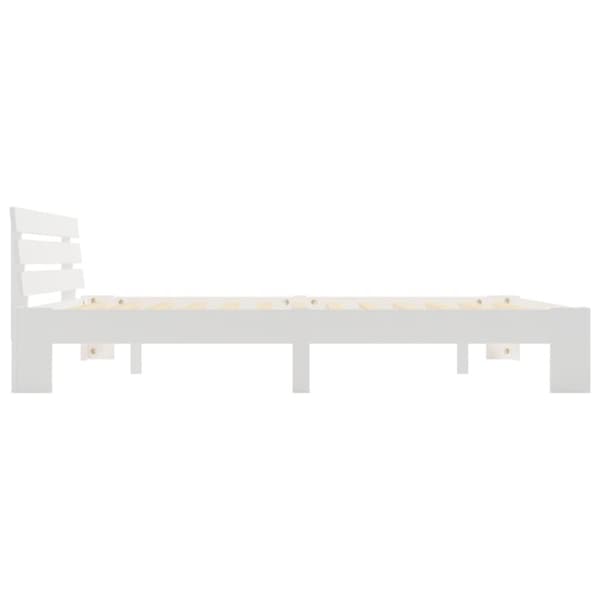 vidaXL Seng/Sengeramme med hodegavl hvit 180x200 cm heltre furu change1