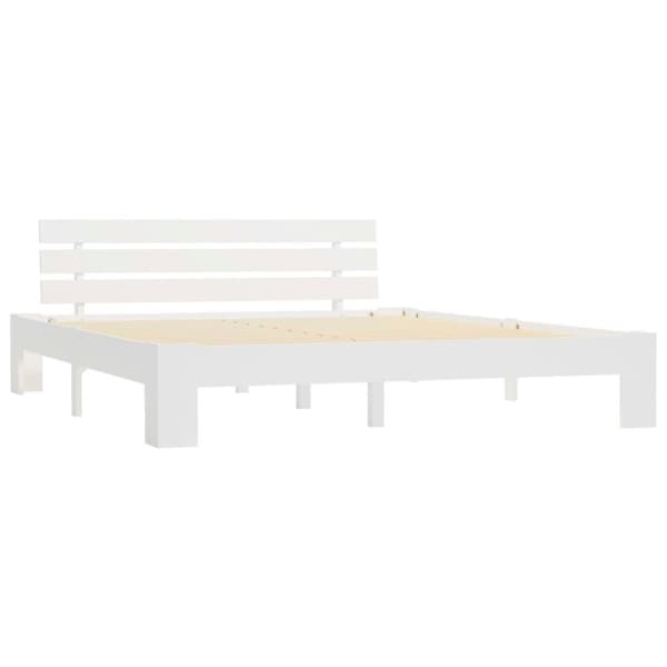 vidaXL Seng/Sengeramme med hodegavl hvit 180x200 cm heltre furu change1