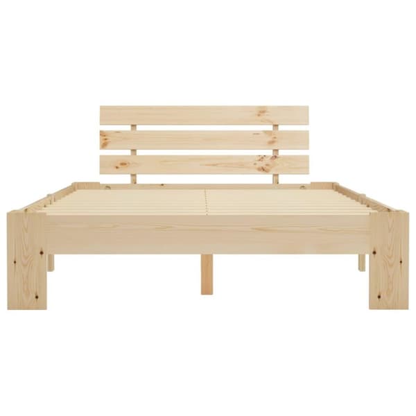 vidaXL Seng/Sengeramme med hodegavl 140x200 cm heltre furu change1