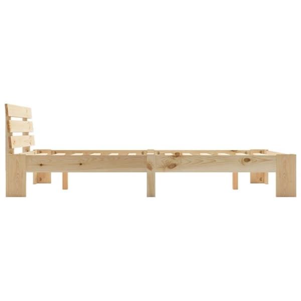 vidaXL Seng/Sengeramme med hodegavl 140x200 cm heltre furu change1