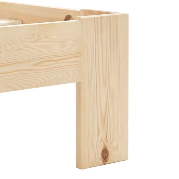 vidaXL Seng/Sengeramme med hodegavl 140x200 cm heltre furu change1