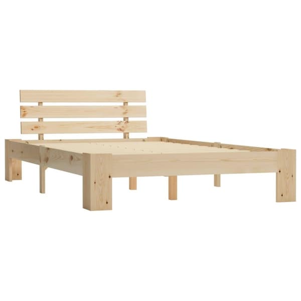 vidaXL Seng/Sengeramme med hodegavl 140x200 cm heltre furu change1