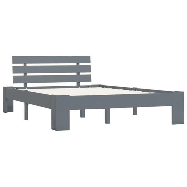 vidaXL sengestel massivt fyrretræ 120 x 200 cm grå change1