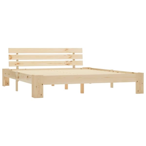vidaXL sengeramme uden madras 160x200 cm massivt fyrretræ change1