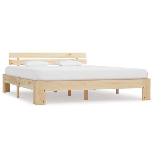 vidaXL sengeramme uden madras 160x200 cm massivt fyrretræ change1