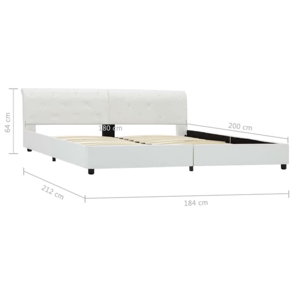 vidaXL sengestel 180 x 200 cm kunstlæder hvid change1