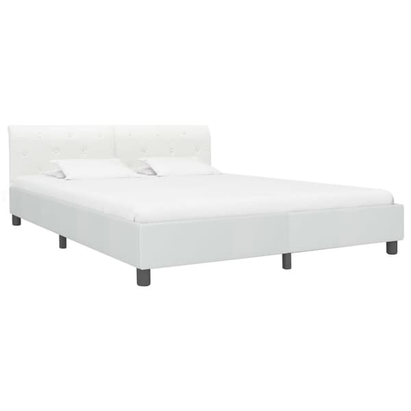 vidaXL sengestel 180 x 200 cm kunstlæder hvid change1