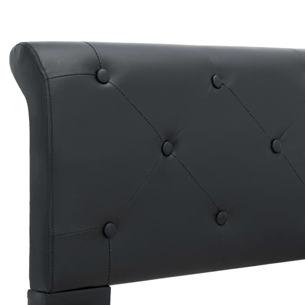 vidaXL Sengeramme svart kunstskinn 90x200 cm