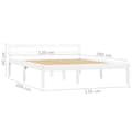 Miniatyrbilde 7 av 7: vidaXL Seng/Sengeramme hvit heltre furu 120x200 cm change1