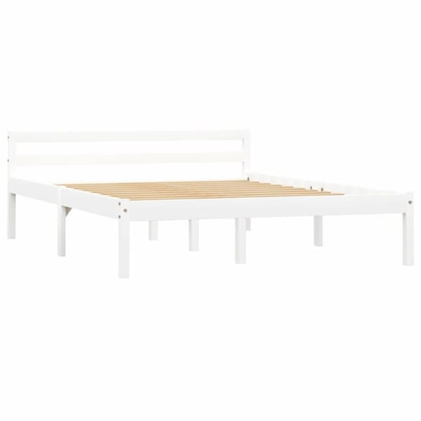 vidaXL Seng/Sengeramme hvit heltre furu 120x200 cm change1