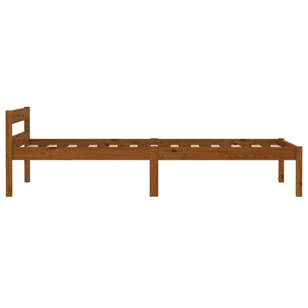 vidaXL Seng/Sengeramme honningbrun heltre furu 90x200 cm change1