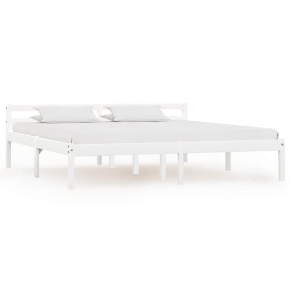 vidaXL Seng/Sengeramme hvit heltre furu 180x200 cm change1