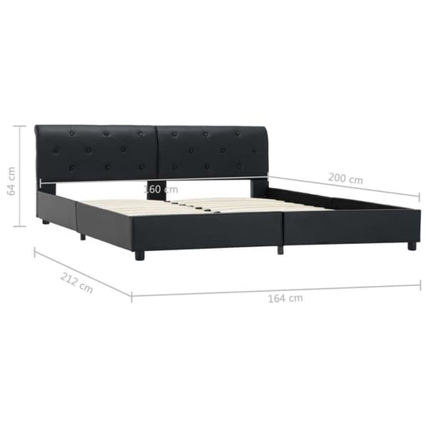 vidaXL sengestel 160 x 200 cm sort kunstlæder change1