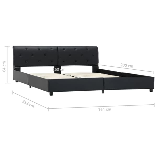 vidaXL sengestel 160 x 200 cm sort kunstlæder change1