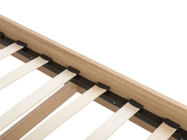 Dubbelsäng Ljust MDF-Trä Ram och Vit 180 x 200 cm Sängram Skandinavisk