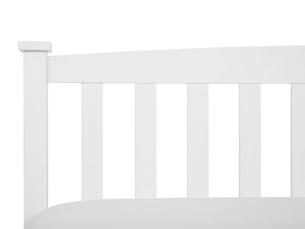Parisänky valkoinen mänty puu 140 x 200 cm sälepohja minimalistinen skandinaavinen tyyli