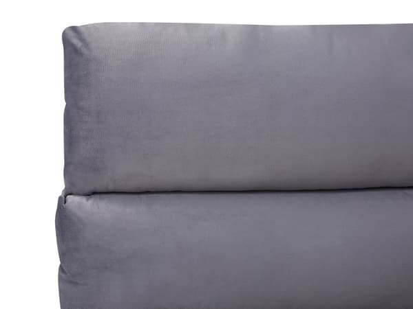 Dubbelsäng Mörkgrå Sammet Klädd med Förvaring 140 x 200 cm Sovrum Sängarm