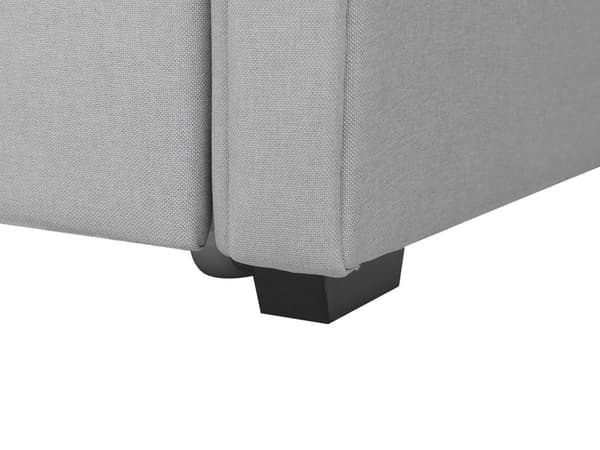 Enkeltseng Lysegrå Polyester 90 x 200 cm Junior Sofa Seng med Udtræk til Dobbeltseng Quiltet Ryglæn til Børneværelse Multifunktionel Design