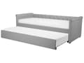 Miniatyrbillede 1 af 11: Enkeltseng Lysegrå Polyester 90 x 200 cm Junior Sofa Seng med Udtræk til Dobbeltseng Quiltet Ryglæn til Børneværelse Multifunktionel Design
