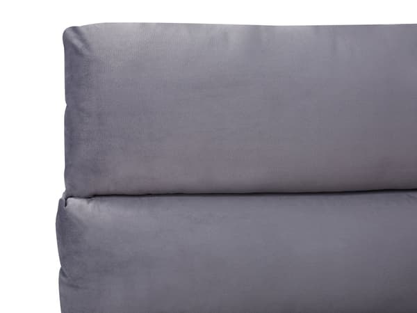 Parisänky harmaa sametti verhoiltu puu 160 x 200 cm sälepohja säilytystila pehmustettu pääty moderni