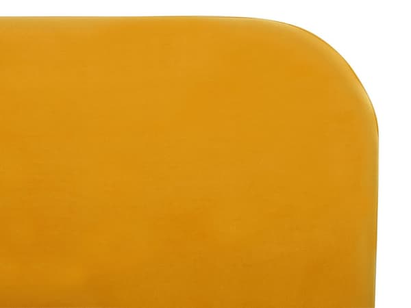 Sänky keltainen sametti verhoilu 160 x 200 sälepohja glamour retro tyyli