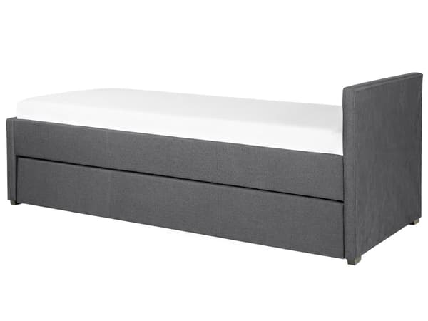 Dagbädd Mörkgrön Tyg Klädd Sängram 80 x 200 cm Enkelsäng Gästrum