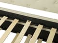 Pikkukuva 9 / 11: Sohvasänky beige 80 x 200 cm kangasverhoilu sälepohja ulosvedettävä lisävuode napitettu retro