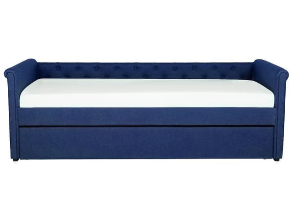 Dagbädd Marinblå 80 x 200 cm Enkelsäng Dekorativa Knappar