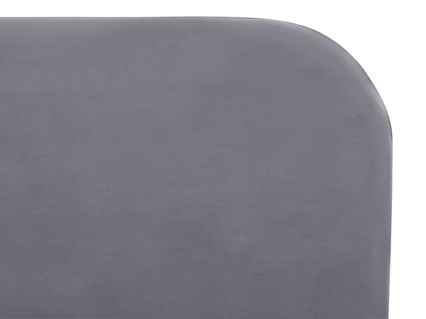 Grå Seng Betrukket med Velour 140 x 200 cm Minimalistisk Stil Gyldne Ben med Stel og Sengegavl