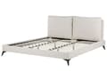 Miniatyrbillede 6 af 10: Seng med stel, beige betrukket med chenille stof 180 x 200 cm med sengegavl