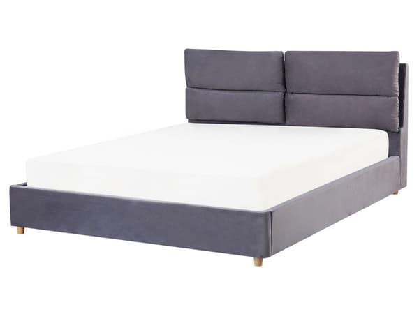 Velourbetræk 160 x 200 cm Dobbeltseng med Opbevaring Løfteseng med Opbevaringsboks
